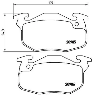 ABS Brake Pad Set, disc brake (P 61 097)
