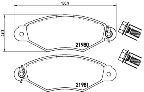 ABS Brake Pad Set, disc brake (P 61 098)