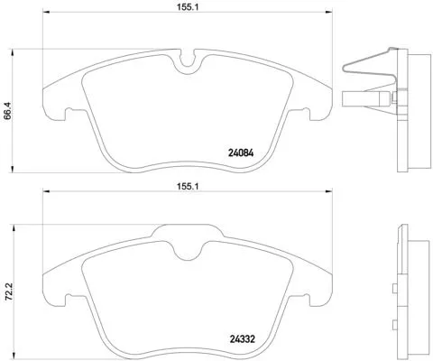 ABS Brake Pad Set, disc brake (P 61 106)