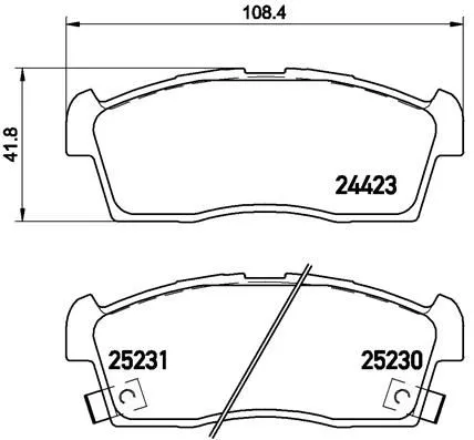ABS Brake Pad Set, disc brake (P 61 108)