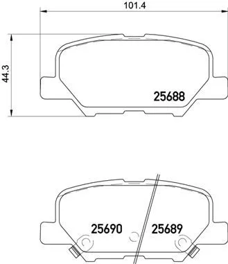 ABS Brake Pad Set, disc brake (P 61 111)