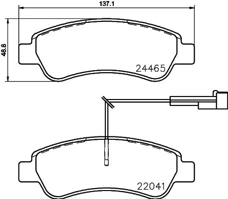 ABS Brake Pad Set, disc brake (P 61 125)
