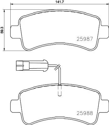 ABS Brake Pad Set, disc brake (P 61 130)