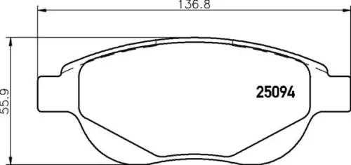 ABS Brake Pad Set, disc brake (P 61 137)