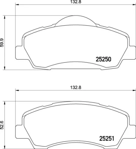 ABS Brake Pad Set, disc brake (P 61 138)