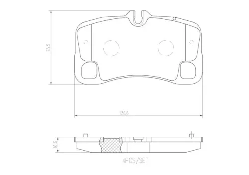 ABS Brake Pad Set, disc brake (P 65 035)