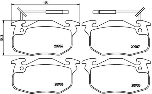 ABS Brake Pad Set, disc brake (P 68 010)
