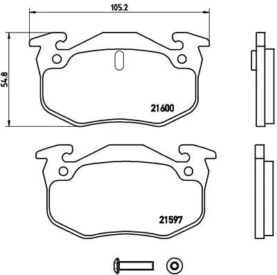 ABS Brake Pad Set, disc brake (P 68 018)