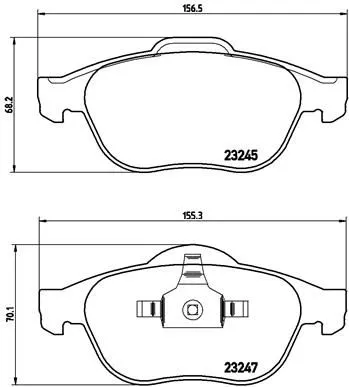 ABS Brake Pad Set, disc brake (P 68 030)