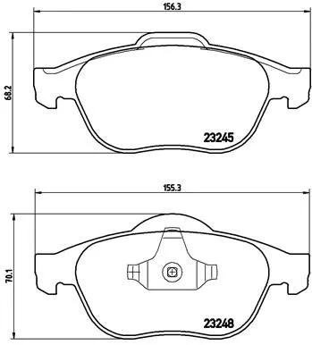 ABS Brake Pad Set, disc brake (P 68 032)