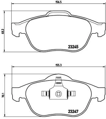 ABS Brake Pad Set, disc brake (P 68 040)