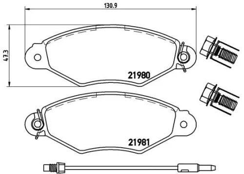 ABS Brake Pad Set, disc brake (P 68 042)