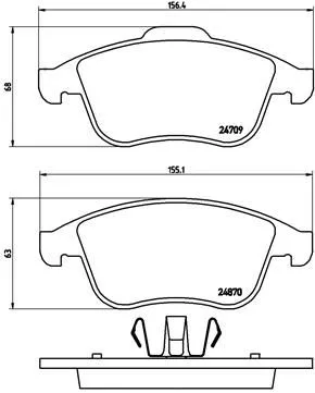 ABS Brake Pad Set, disc brake (P 68 045)