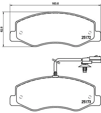 ABS Brake Pad Set, disc brake (P 68 061)