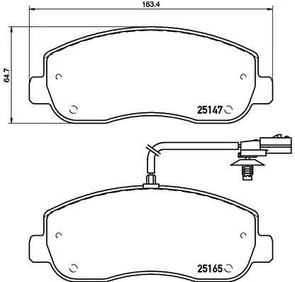 ABS Brake Pad Set, disc brake (P 68 062)