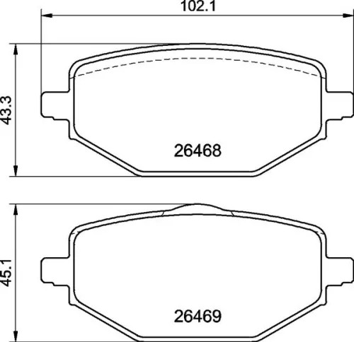 ABS Brake Pad Set, disc brake (P 68 076)
