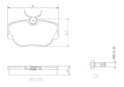 ABS Brake Pad Set, disc brake (P 71 004)