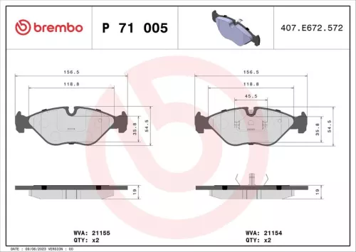 ABS Brake Pad Set, disc brake (P 71 005)