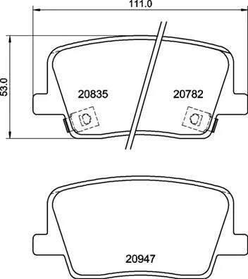 ABS Brake Pad Set, disc brake (P 77 003)