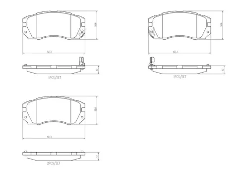 ABS Brake Pad Set, disc brake (P 78 007)