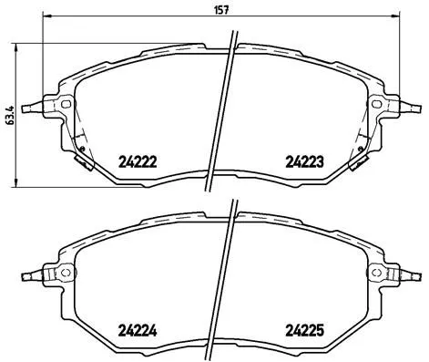 ABS Brake Pad Set, disc brake (P 78 017)