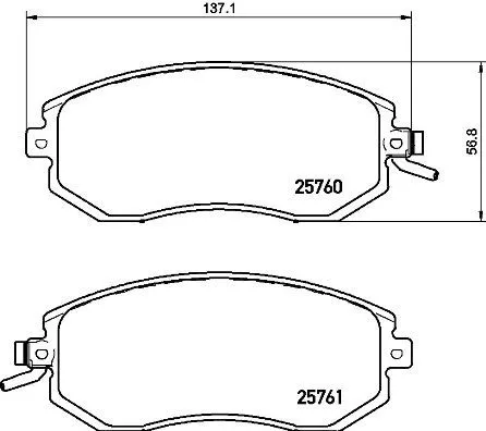 ABS Brake Pad Set, disc brake (P 78 021)