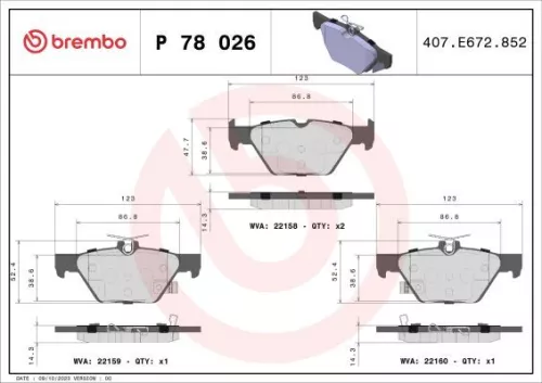 ABS Brake Pad Set, disc brake (P 78 026)