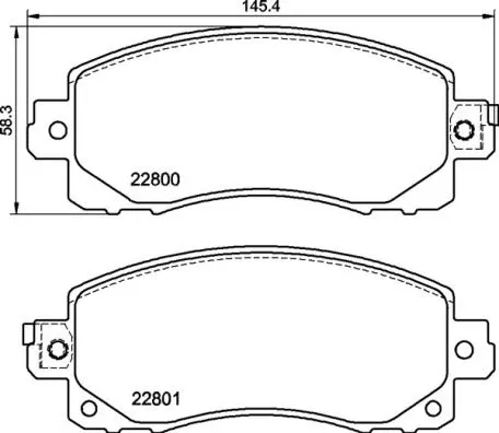 ABS Brake Pad Set, disc brake (P 78 028)