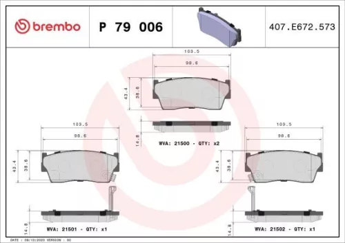 ABS Brake Pad Set, disc brake (P 79 006)