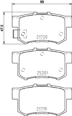 ABS Brake Pad Set, disc brake (P 79 027)