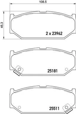 ABS Brake Pad Set, disc brake (P 79 031)