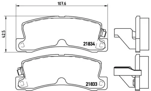 ABS Brake Pad Set, disc brake (P 83 015)