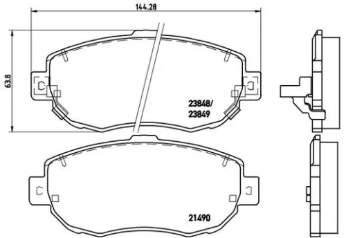ABS Brake Pad Set, disc brake (P 83 037)