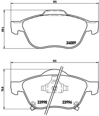 ABS Brake Pad Set, disc brake (P 83 043)