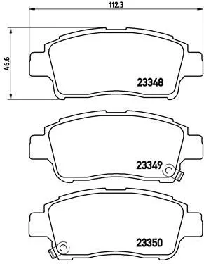 ABS Brake Pad Set, disc brake (P 83 050)