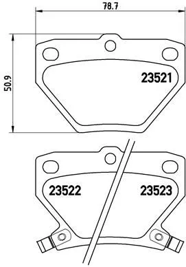 ABS Brake Pad Set, disc brake (P 83 052)