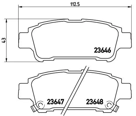 ABS Brake Pad Set, disc brake (P 83 056)