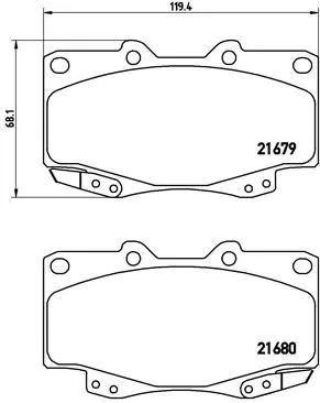 ABS Brake Pad Set, disc brake (P 83 069)