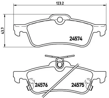 ABS Brake Pad Set, disc brake (P 83 087)