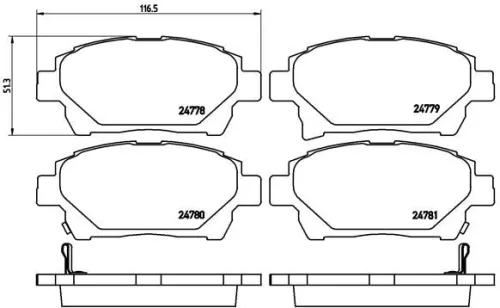 ABS Brake Pad Set, disc brake (P 83 097)