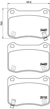 ABS Brake Pad Set, disc brake (P 83 134)