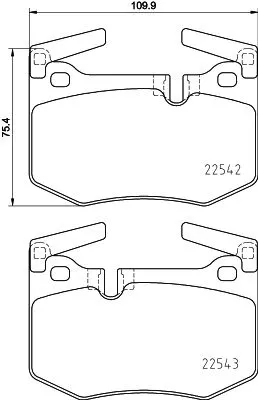 ABS Brake Pad Set, disc brake (P 83 164)