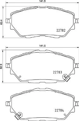 ABS Brake Pad Set, disc brake (P 83 171)
