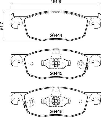 ABS Brake Pad Set, disc brake (P 83 185)