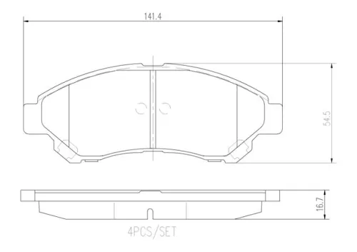 ABS Brake Pad Set, disc brake (P 83 191)