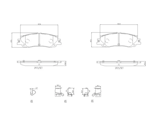 ABS Brake Pad Set, disc brake (P 83 192)