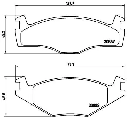 ABS Brake Pad Set, disc brake (P 85 024)