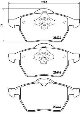 ABS Brake Pad Set, disc brake (P 85 036)