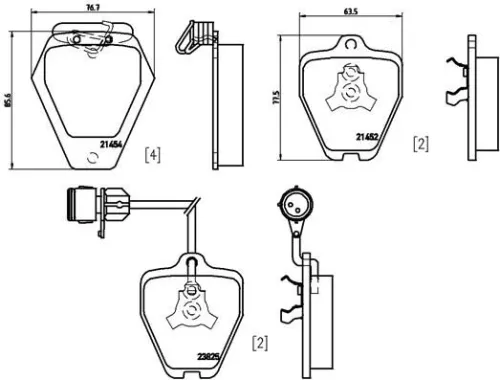 ABS Brake Pad Set, disc brake (P 85 038)