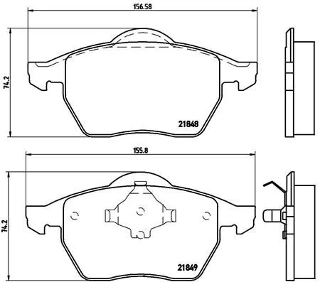 ABS Brake Pad Set, disc brake (P 85 039)